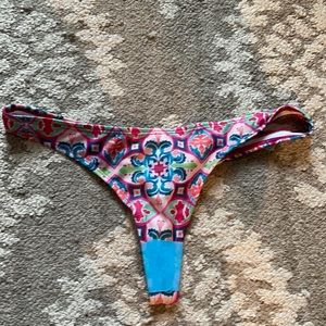 ASOS Pink Mosaic Thong Bikini Bottom